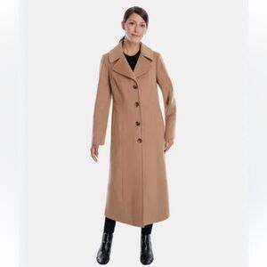 Anne Klein Maxi Coat Cashmere Blend Size 4